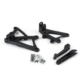 Set of 2 Front Rider Footrest Pegs Brackets for Yamaha YZF R1 (2009–2011) Black