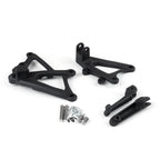 Set of 2 Front Rider Footrest Pegs Brackets for Yamaha YZF R1 (2009–2011) Black