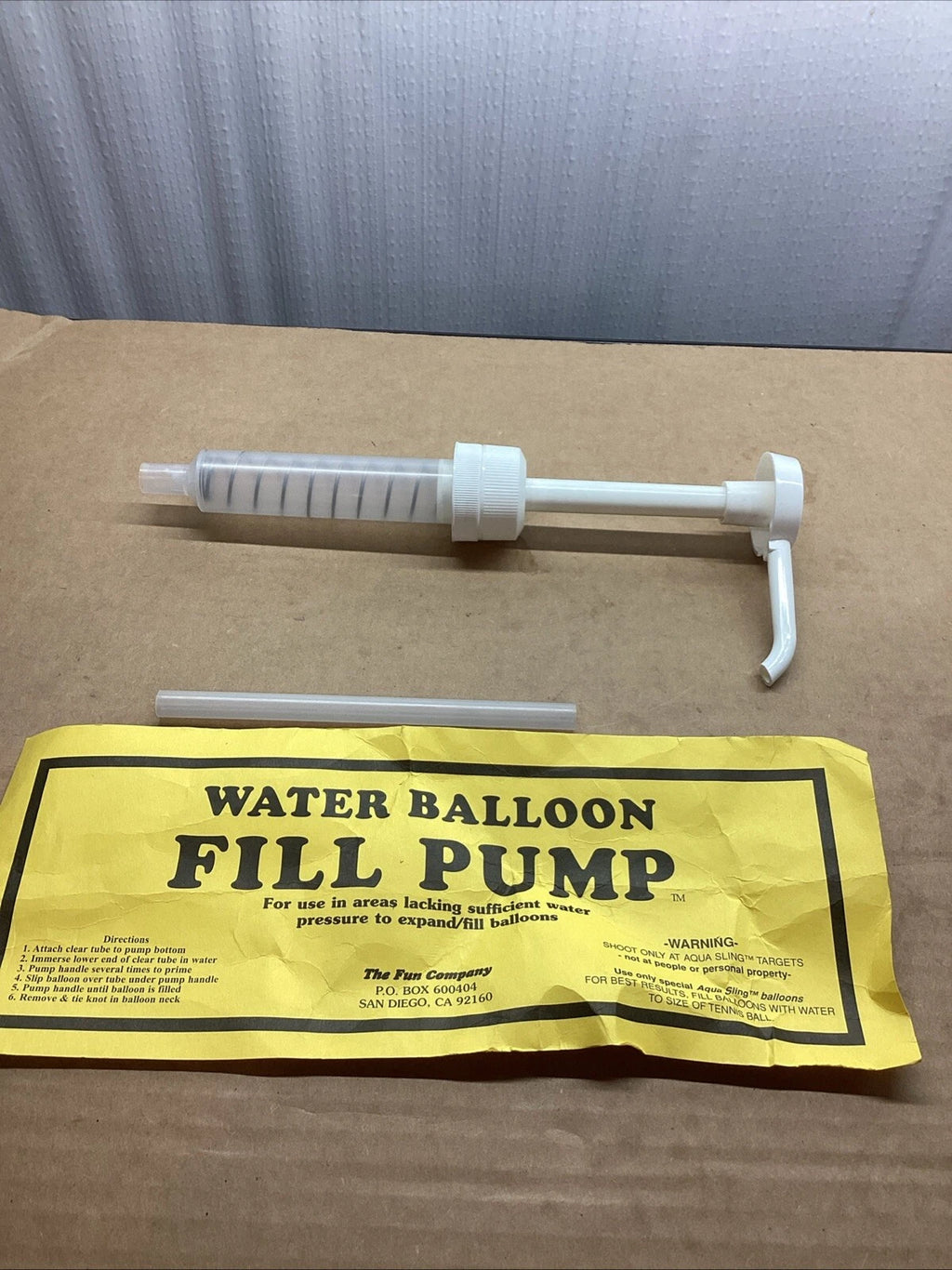 Aqua Sling P1 Water Balloon Fill Pump for Fun Company (New Old Stock)