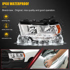 Driver Side Chrome Amber Headlight for Ram 2500 3500 (2019–2024)