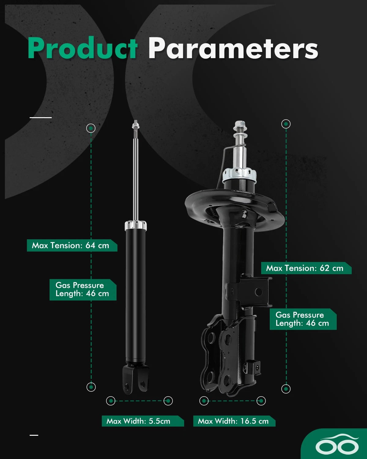 Front Suspension Struts & Rear Shocks Absorber for KIA Optima (2012–2015)