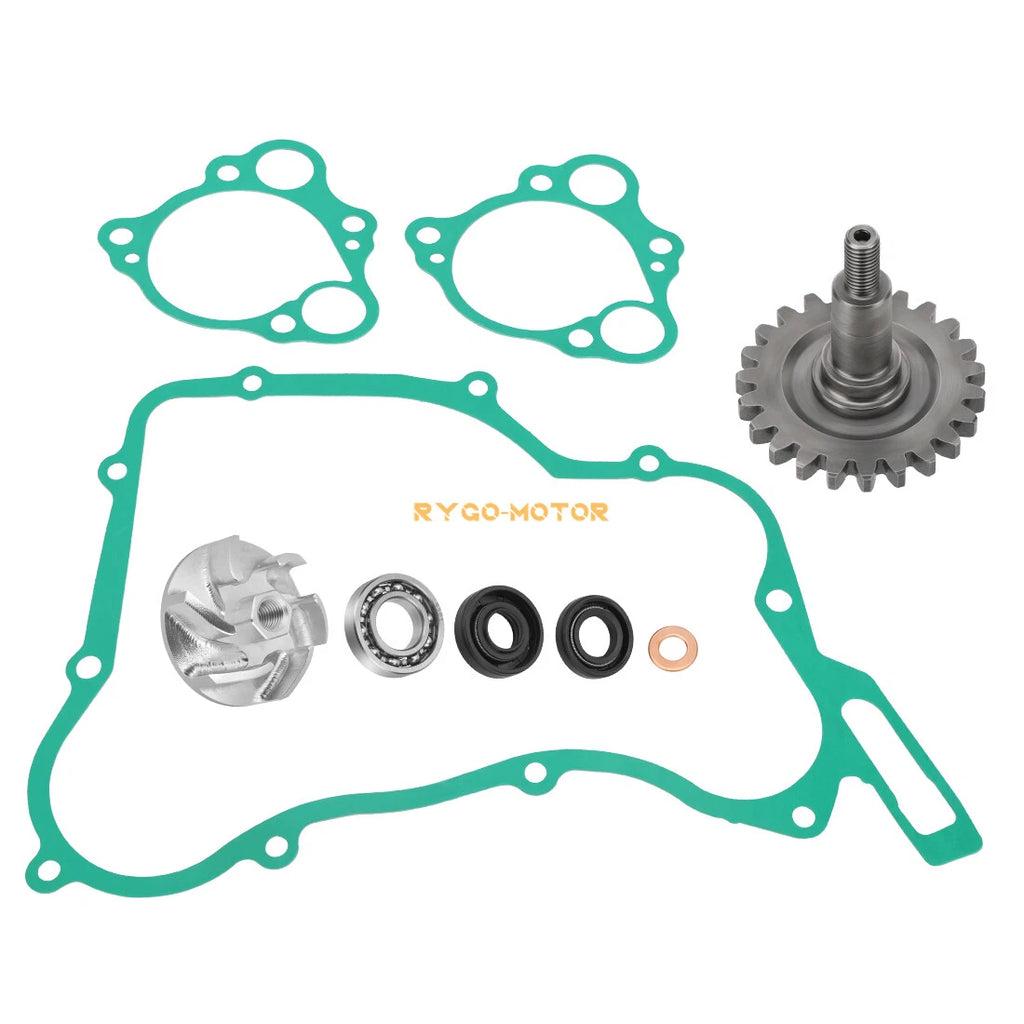 Water Pump Impeller Shaft Gear Rebuild Kit w/ Gaskets for Honda CR125R (1997–2004)
