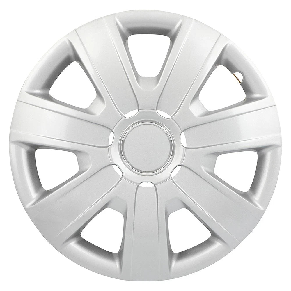 Set of 4 Snap On 15" Silver Wheel Covers Hub Caps for R15 Tire & Rim