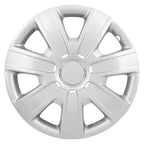 Set of 4 Snap On 15" Silver Wheel Covers Hub Caps for R15 Tire & Rim