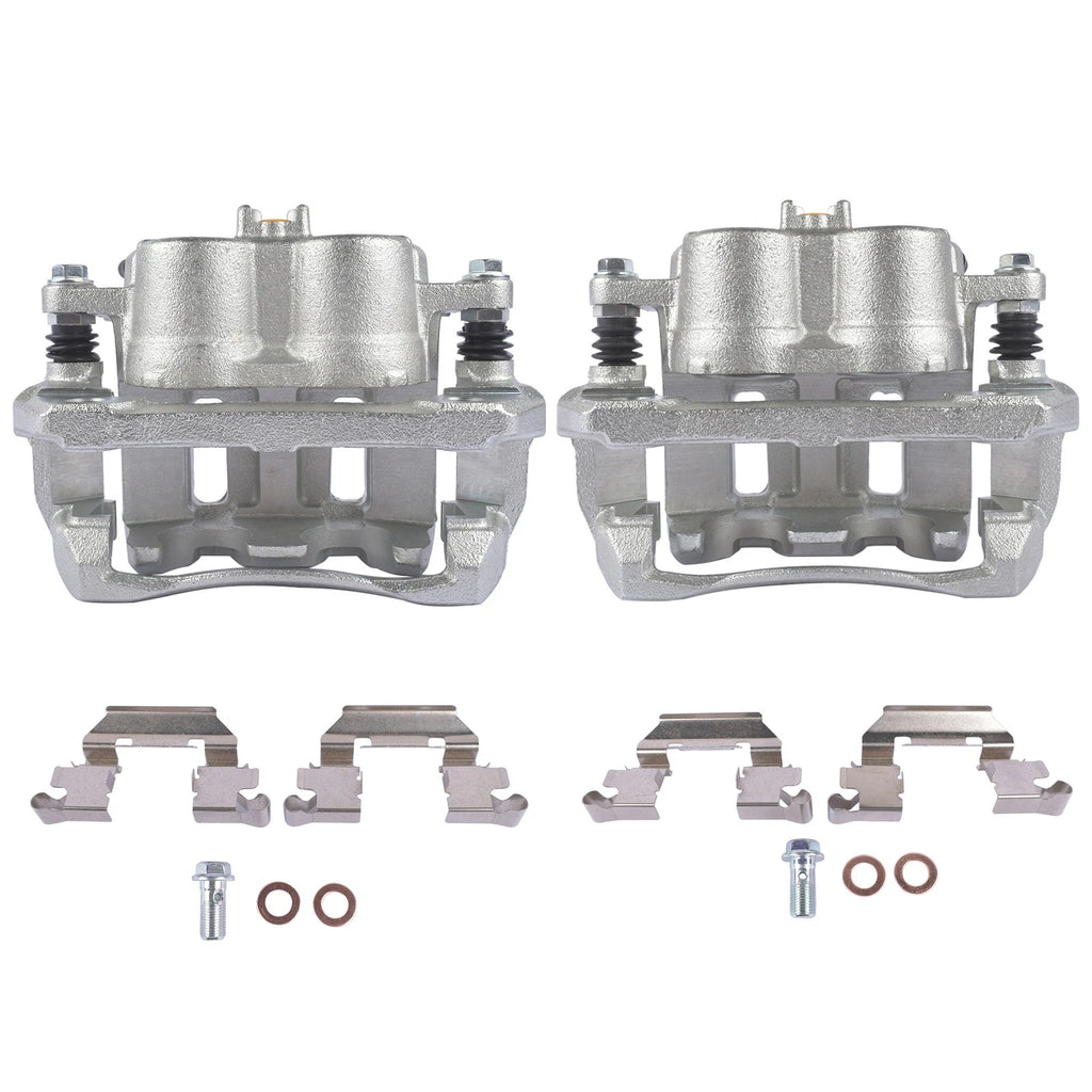 Set of 2 Front Disc Brake Calipers with Brackets for Honda