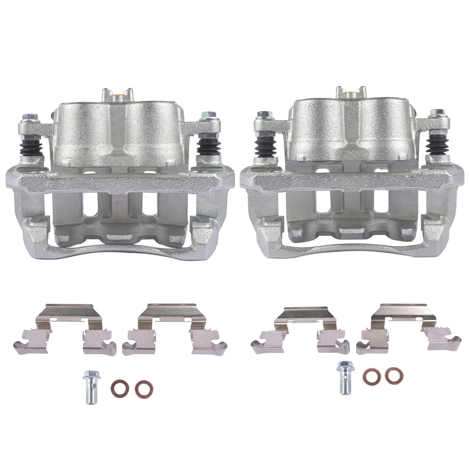 Set of 2 Front Disc Brake Calipers with Brackets for Honda