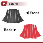 6X Car Door Pillar Window Trim for Honda CR-V (2012–2016) Black Carbon Fiber