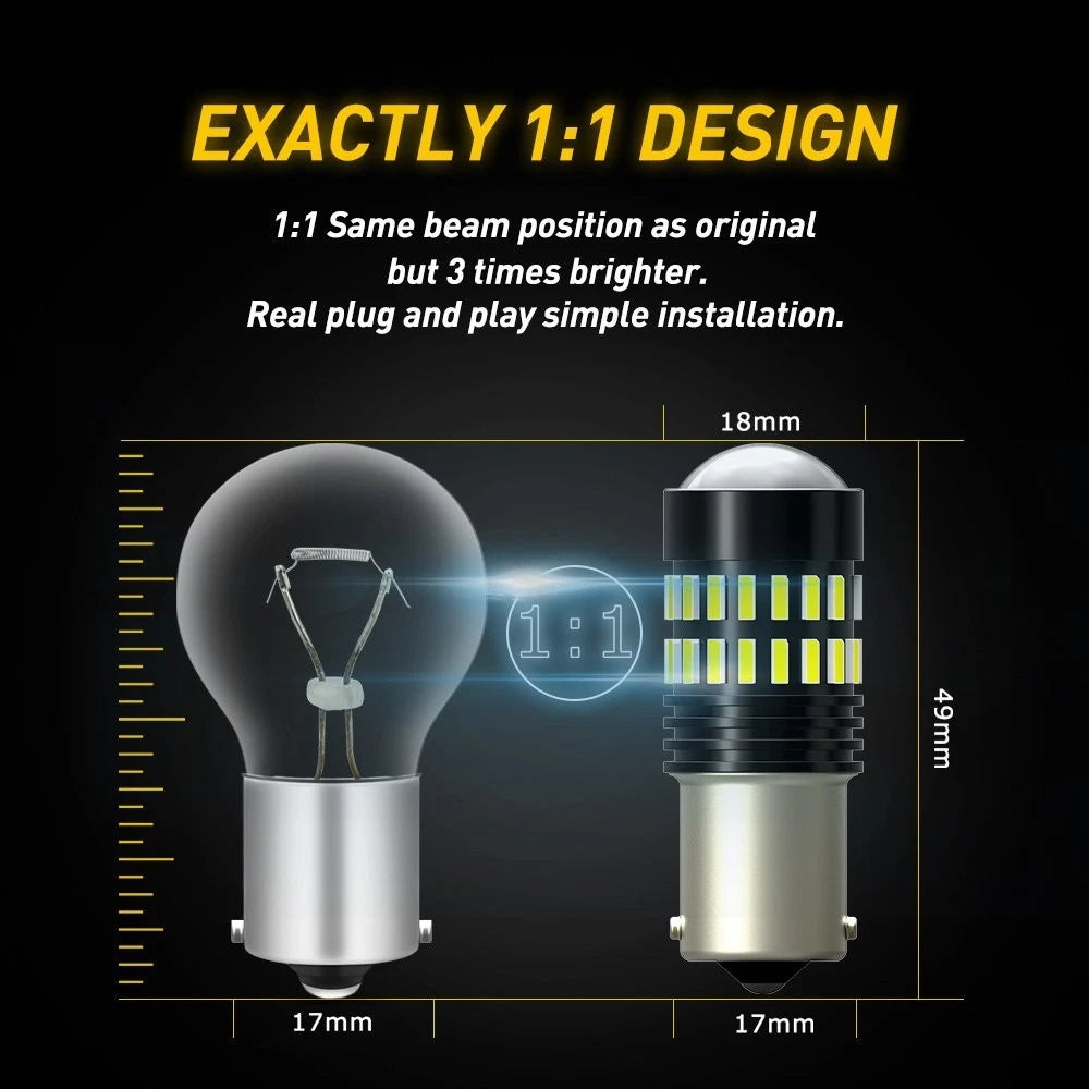 2X AUXITO 1156 LED Reverse Light Bulb for (6500K White)