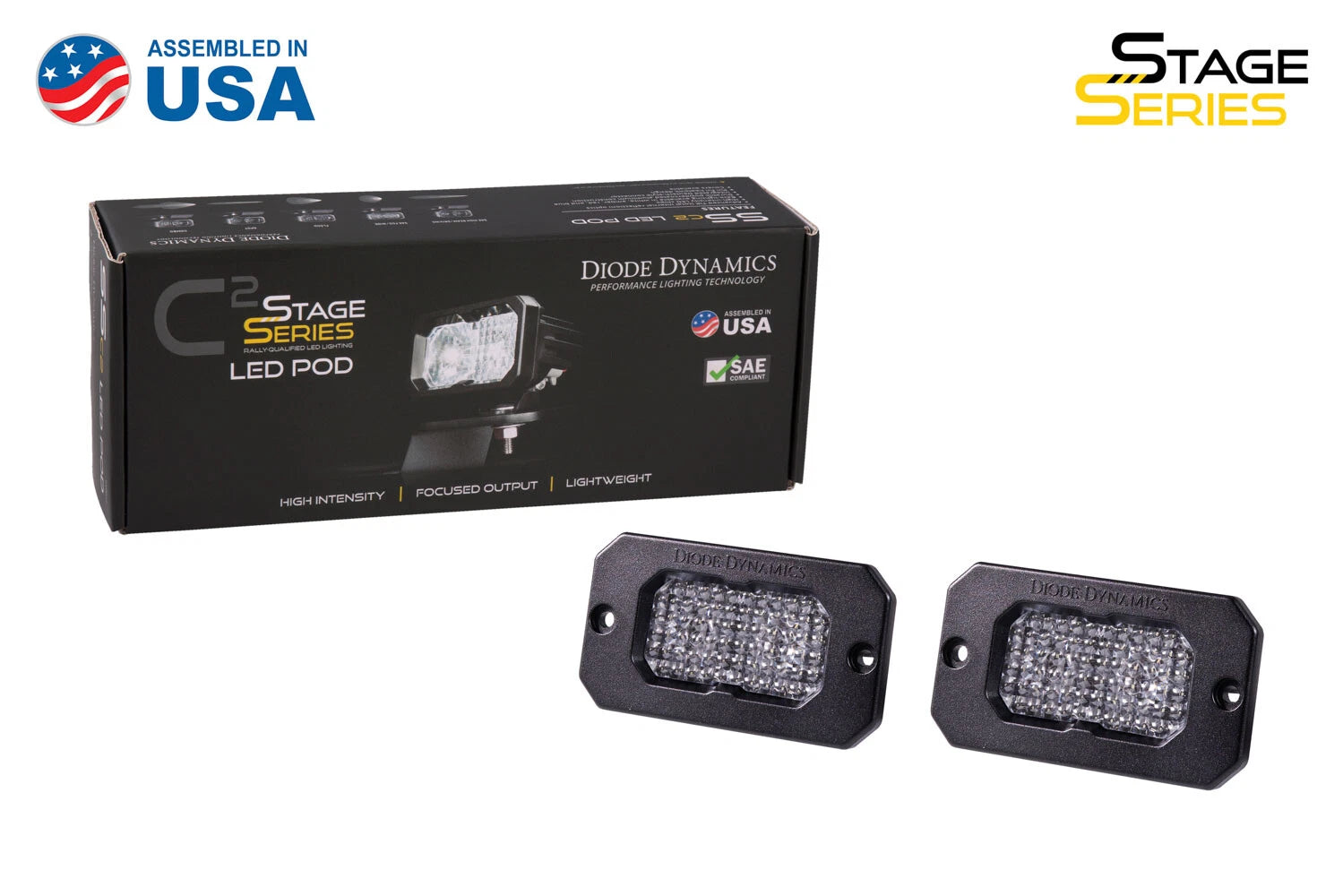 LED Bumper Flood Light Flush Mount Red Backlight for Toyota Hilux (2016–2023)
