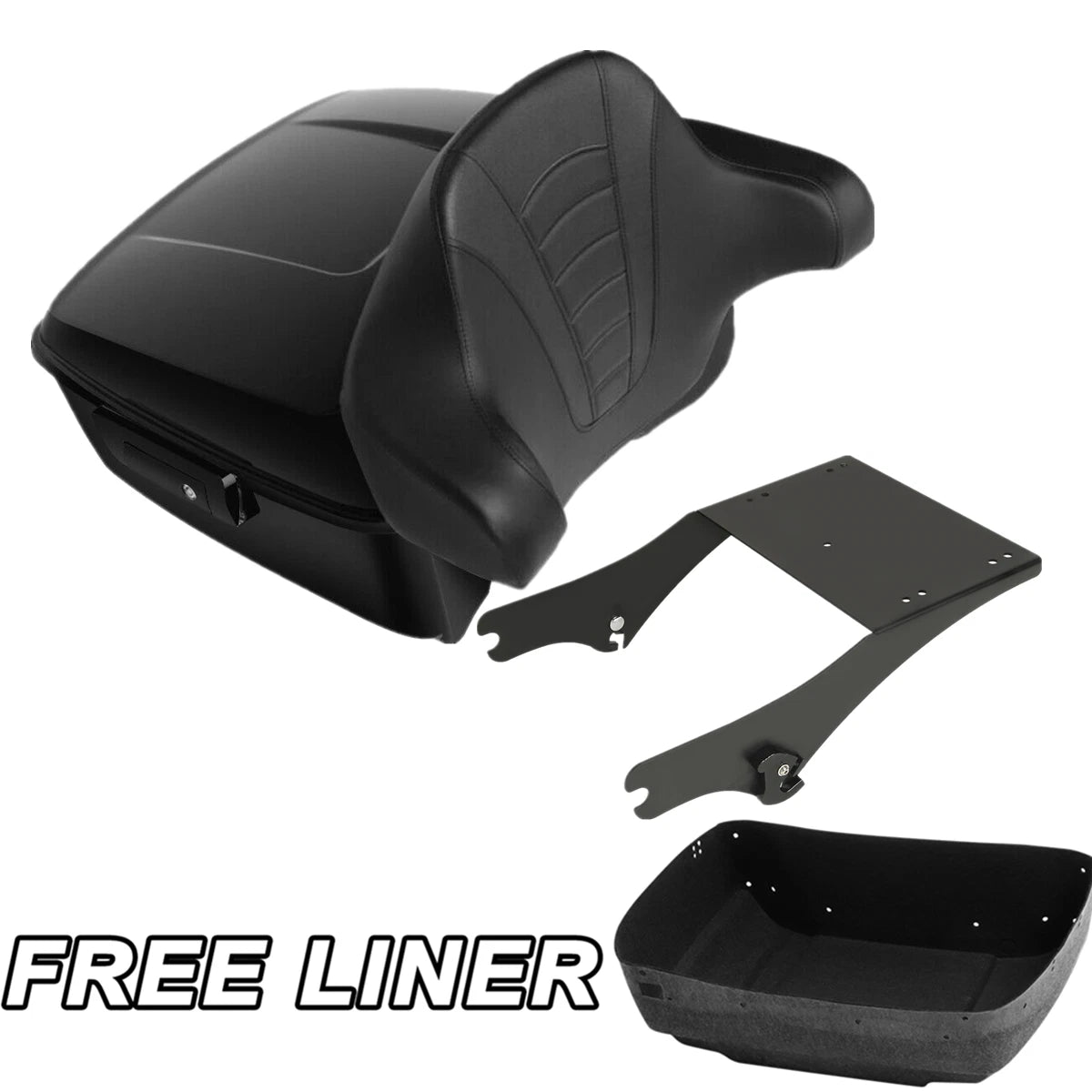 Trunk Backrest Pad Mount Rack for Harley Road Glide (1997–2008)