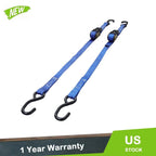 Set of 2 Ratchet Boat Trailer Tie Down Straps with S-Hook (2400 lbs)