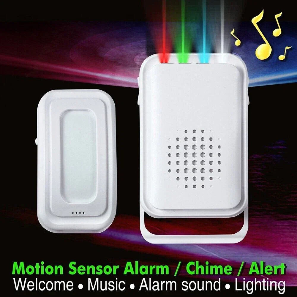 Wireless Motion Sensor Alarm Door Chime 1 x Detector & 1 x Receiver