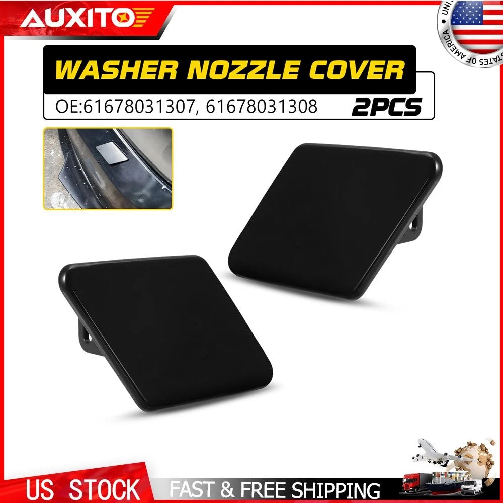 Front Bumper Headlight Washer Cover Caps for BMW 325i 328i 330i 335i (2006–2008)