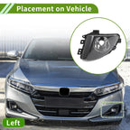 1 Pc Left Fog Light Grill for BMW 535i Clear Black (2010 - 2017)