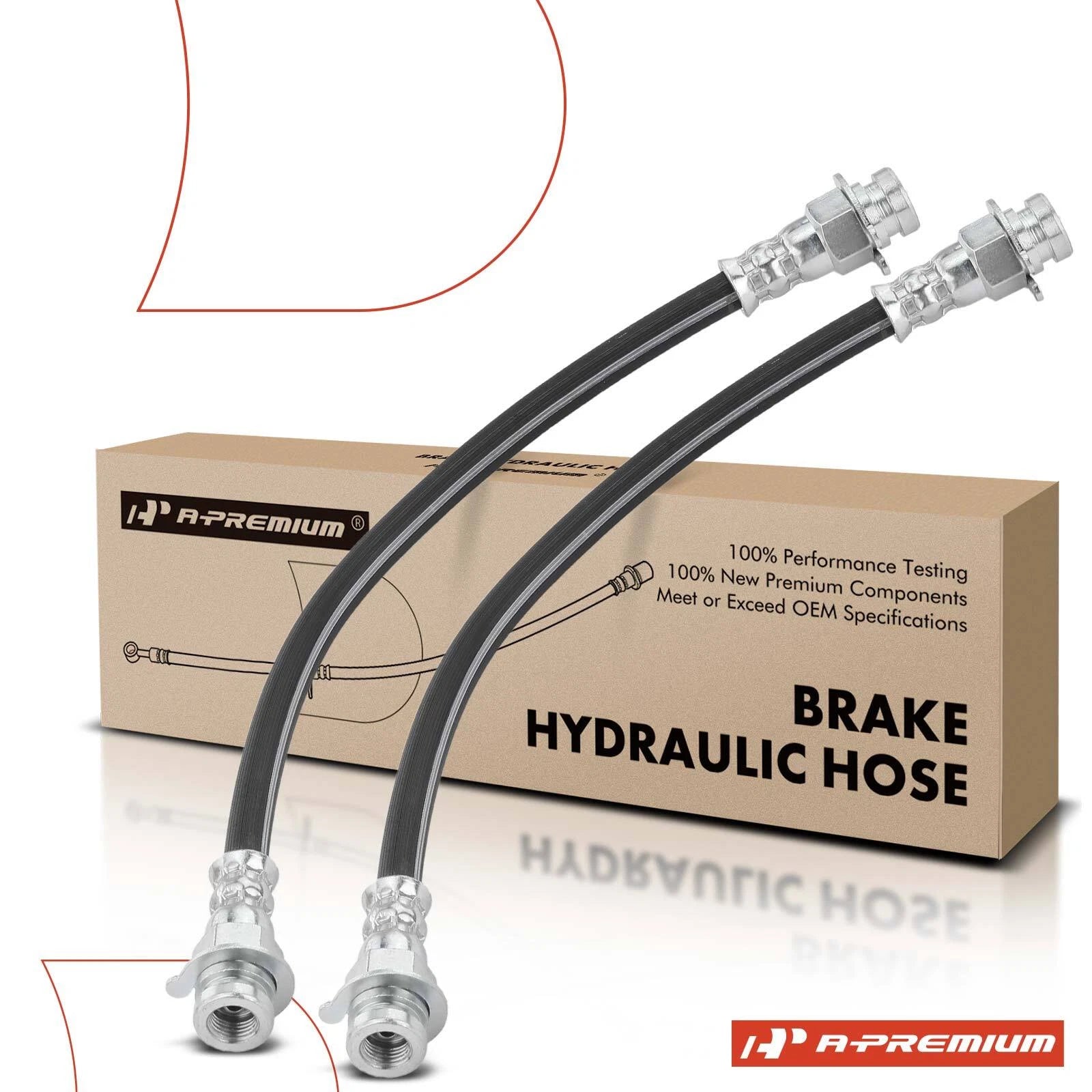 2X Front Brake Hydraulic Hose for Jeep CJ5 CJ5A CJ6 CJ6A Jeepster (1971–1986)