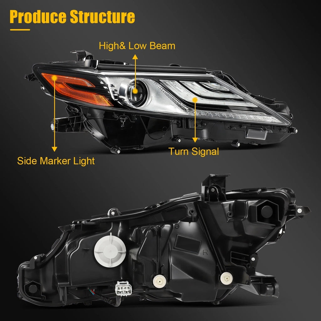 2Pcs Full LED Headlights for Toyota Corolla (2018–2024)