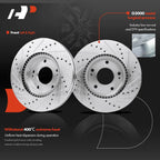 Front Drilled Brake Rotors & Ceramic Pads for Hyundai Sonata (2005–2010)