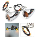 Chrome Motorcycle LED Brake Blinker Tail Lights for Harley