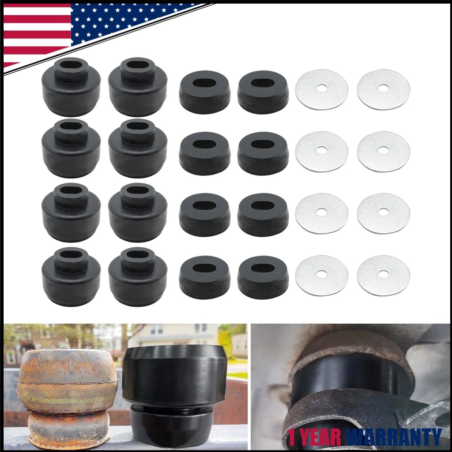 7-141 Body and Cab Mount Bushing Kit for Chevy Silverado Sierra (1999–2014)