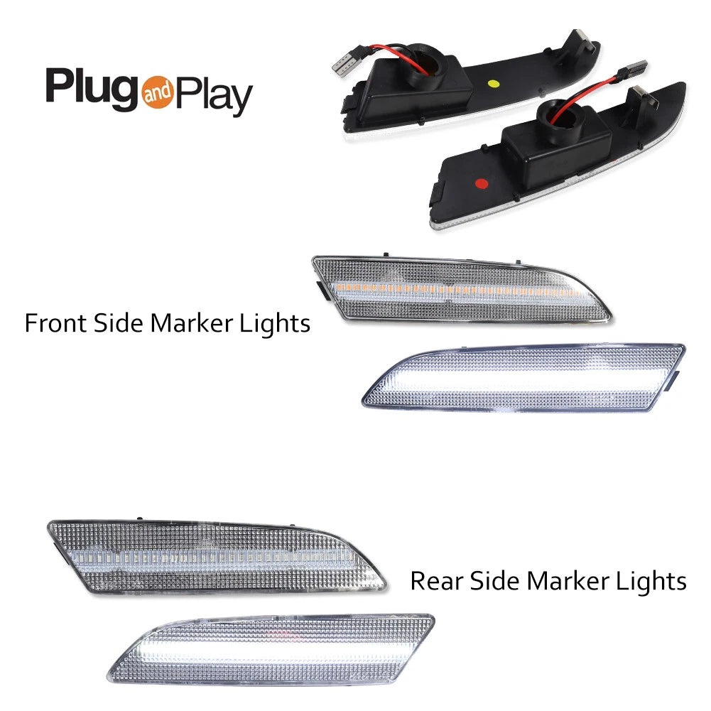 Clear LED Side Marker Lights for Chrysler Crossfire (2004–2008)