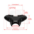 Front Batwing Fairing Windshield for Harley Yamaha Honda Motorcycle (ABS)