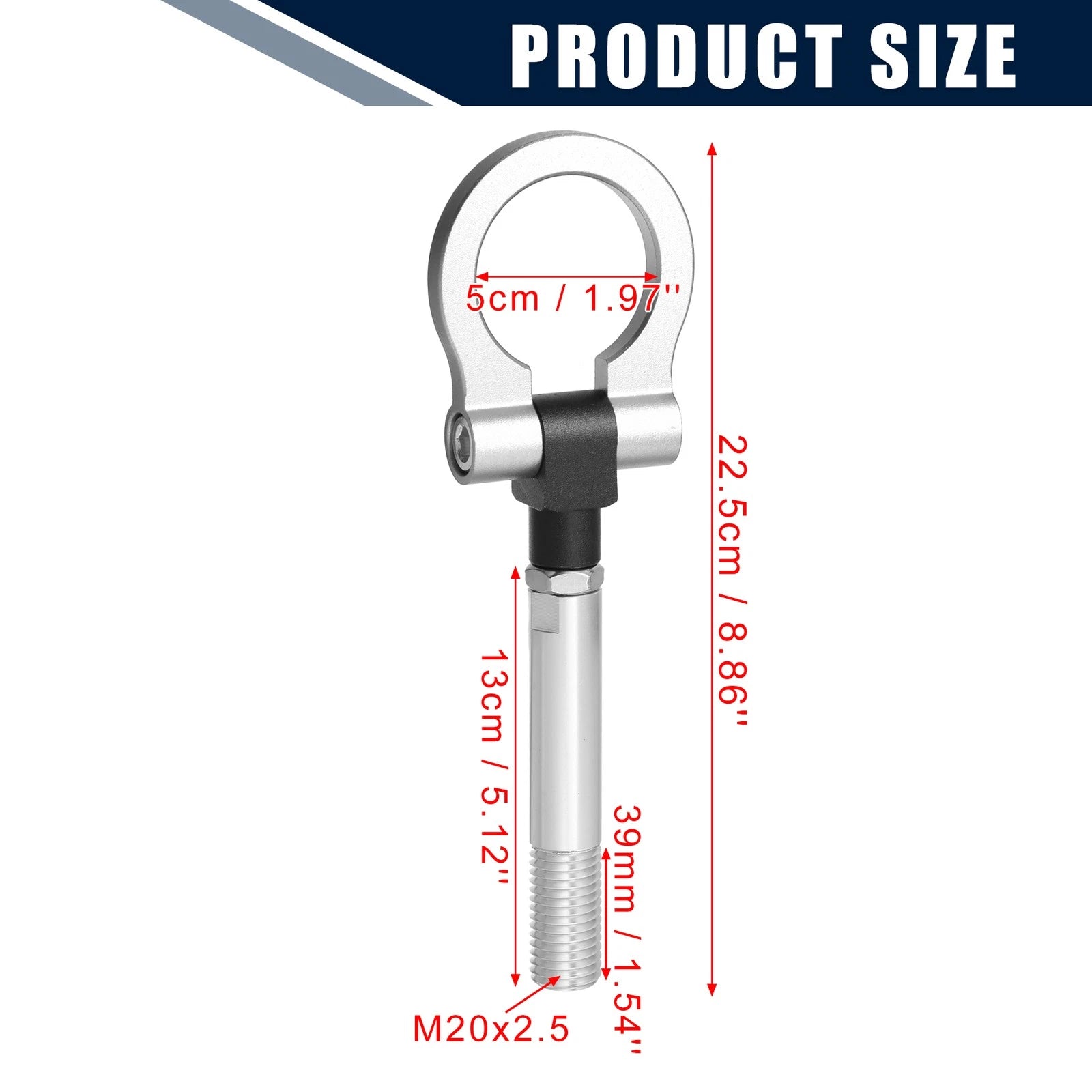 Tow Hook Screw Set for Hyundai Veloster (2012–2017) - Silver Round
