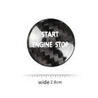 Black Carbon Fiber Engine Start Stop Button Cover for Land Rover Discovery (10-16)