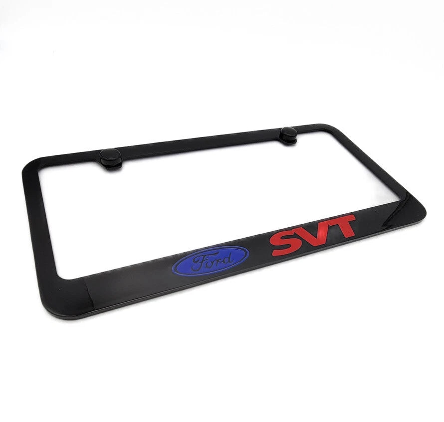 Metal License Plate Frame Black for Ford SVT Special Vehicle Team (2000–2004)