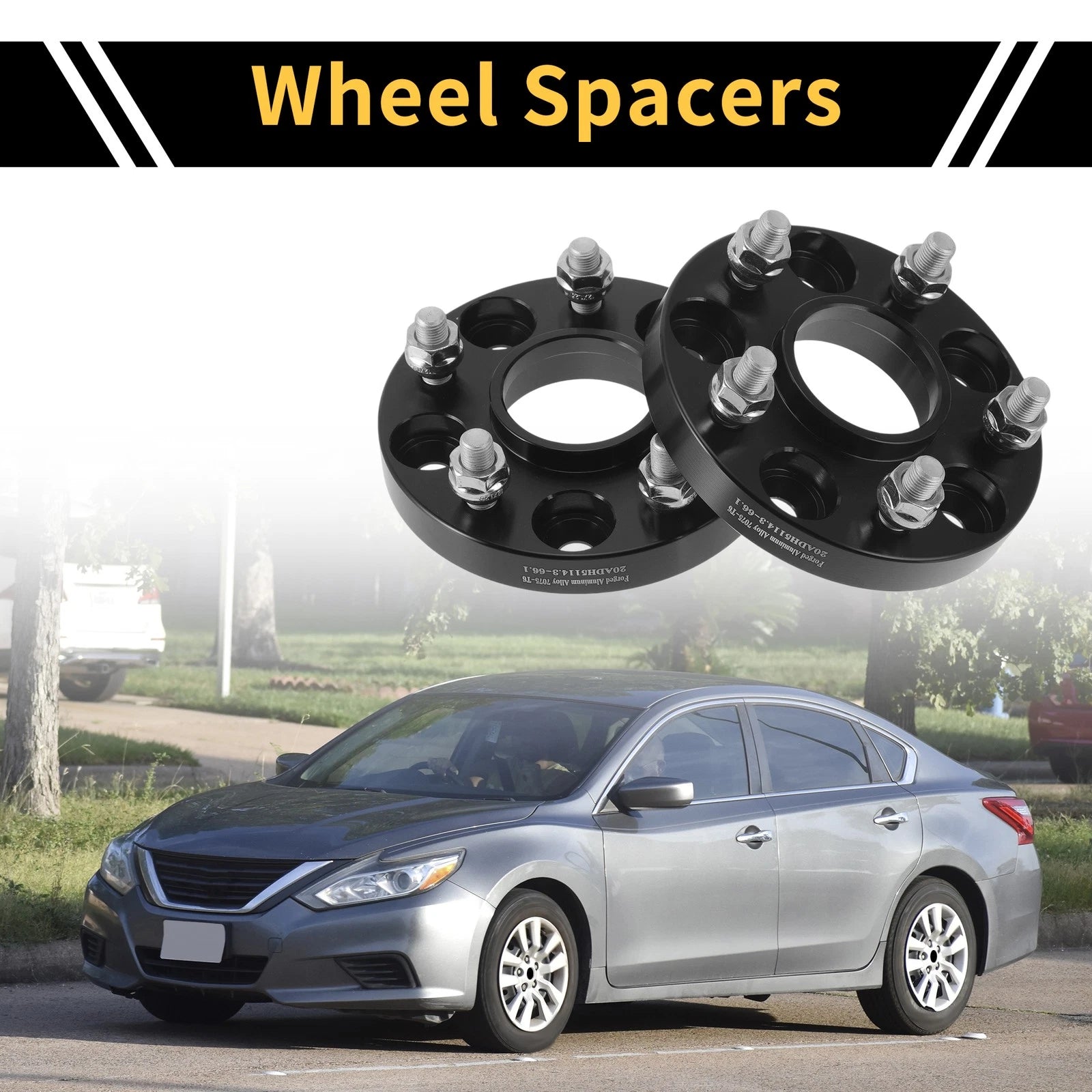 2X Wheel Spacer 5x114.3mm 66.1mm M12x1.25 for Nissan Altima 