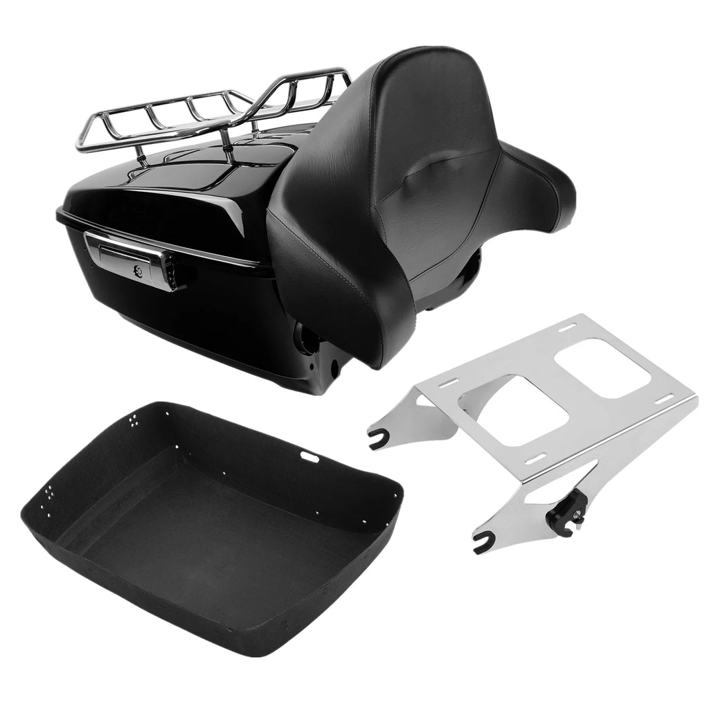 Trunk Mount Rack Backrest Pad for Harley Davidson Touring Glide (2014–2023)