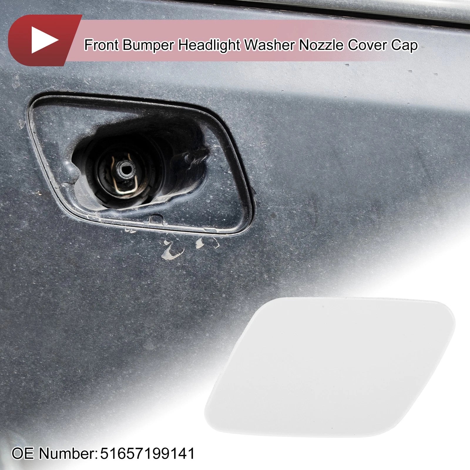 Front Left Bumper Trim Nozzle Cover No. 51657199141 for BMW X5 (2007–2013)