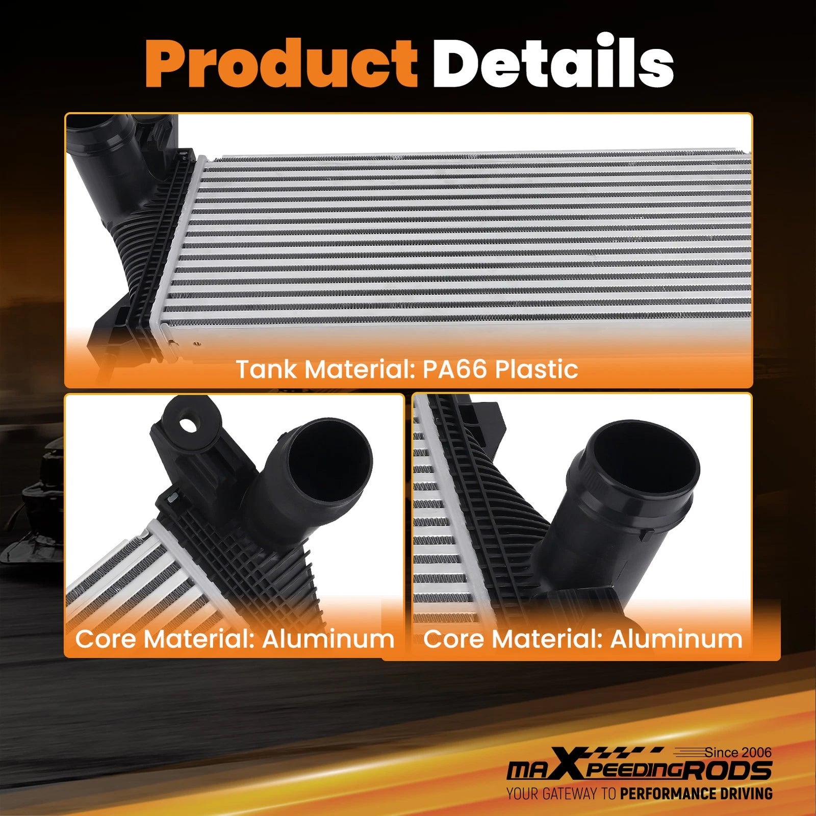 Intercooler for Ford Ranger Lariat L4 2.3L (2020-2023)