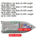 Heavy Duty 210D Waterproof Center Console T-Top Roof Boat Cover (20-24ft)