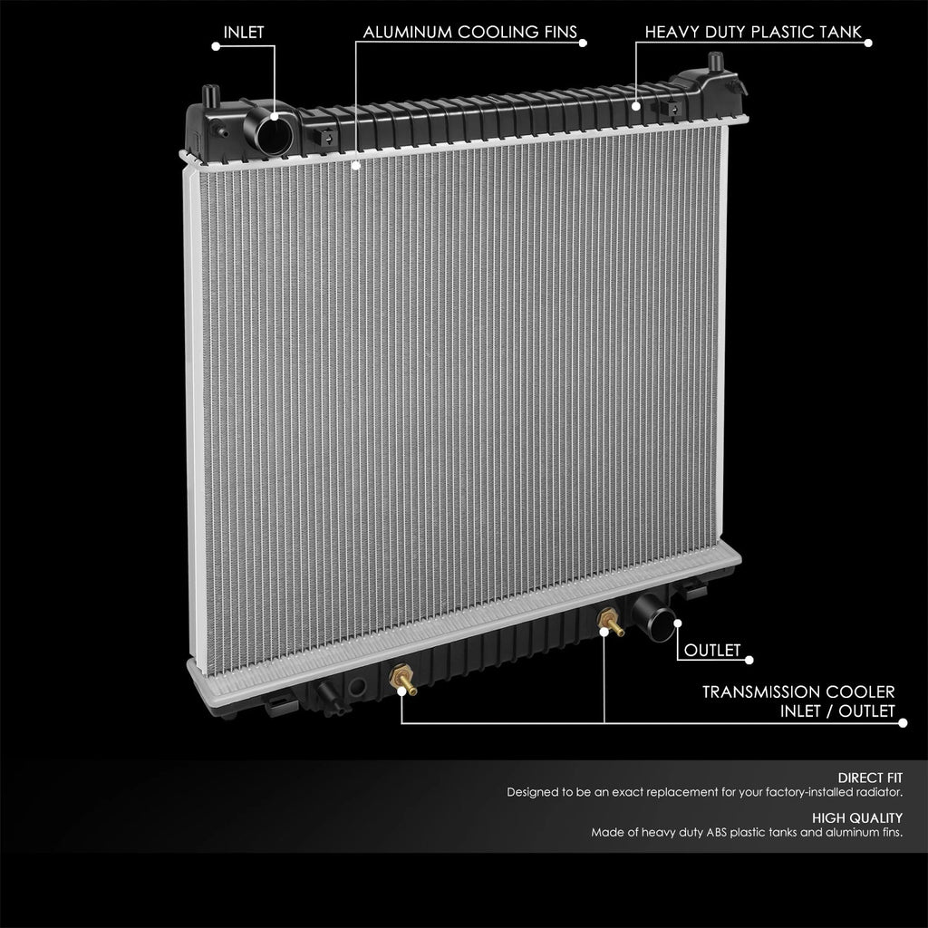 OE Style Aluminum Radiator for Ford E350 Econoline Club Wagon (1995–1996) DPI1724