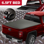 6.5FT Soft Roll-Up Tonneau Cover for Silverado/Sierra 1500 2500HD 3500HD (2007–2013)