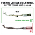 Rear Catalytic Converter for Toyota Camry Solara (2002–2006) L4 2.4L