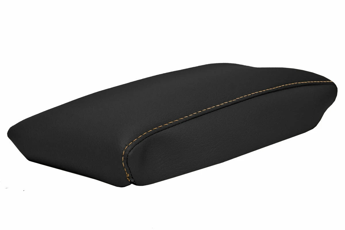 Leather Center Console Lid Armrest Cover for BMW X3 (2003–2010) Beige Stitch