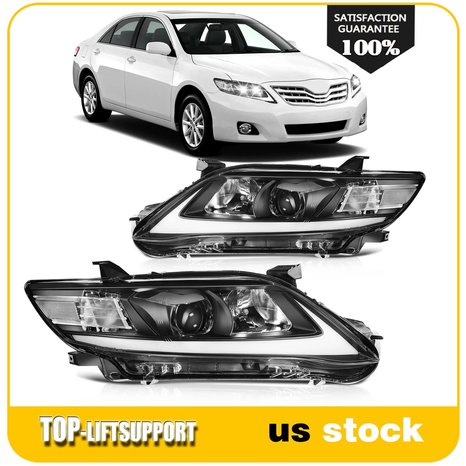 LED Headlights for Toyota Camry (2010–2011) with Sequential Turn Signal