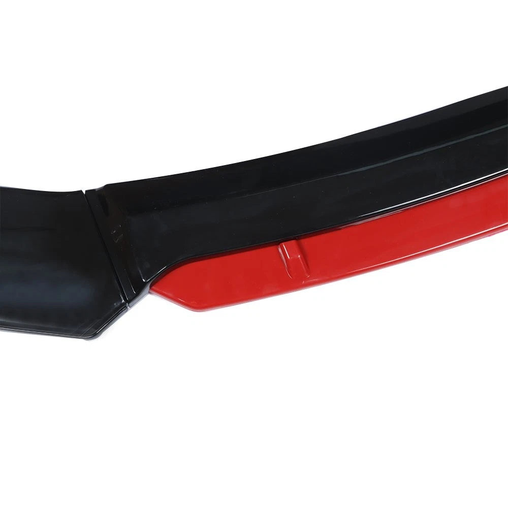Front Bumper Lip Spoiler for Universal Car (2 Layer Glossy Black)