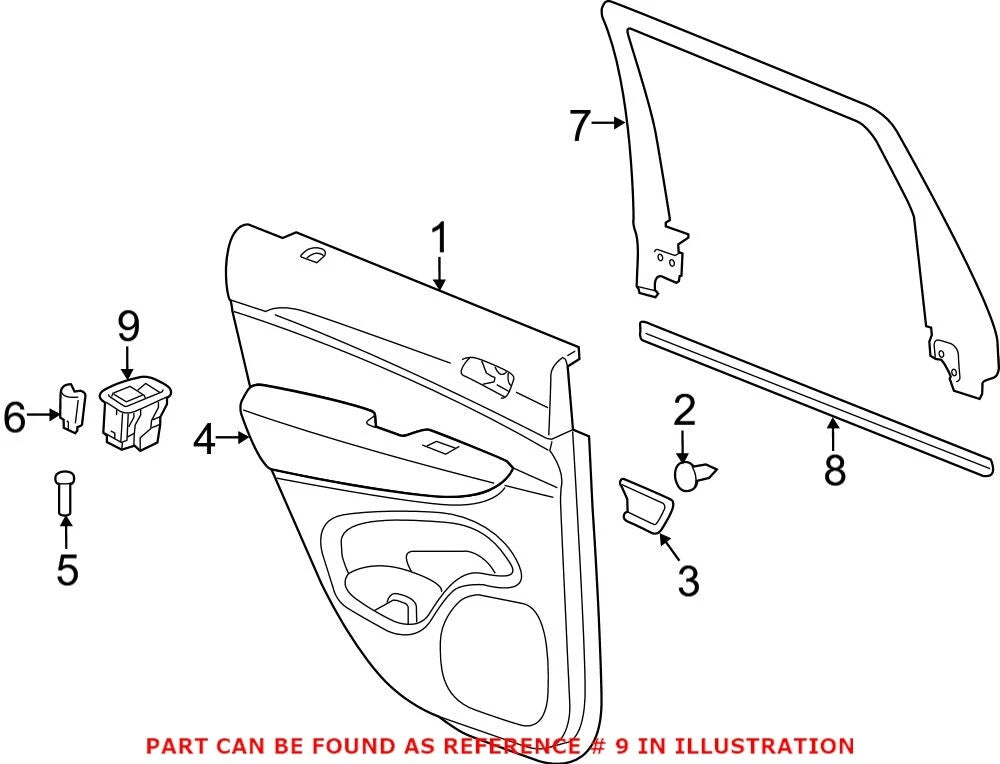 Rear Door Window Switch for Dodge Durango (68085690AC)