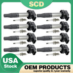 8X Ignition Coils + 8X Spark Plugs for Land Rover Range Rover, Jaguar XF (2006–2015)