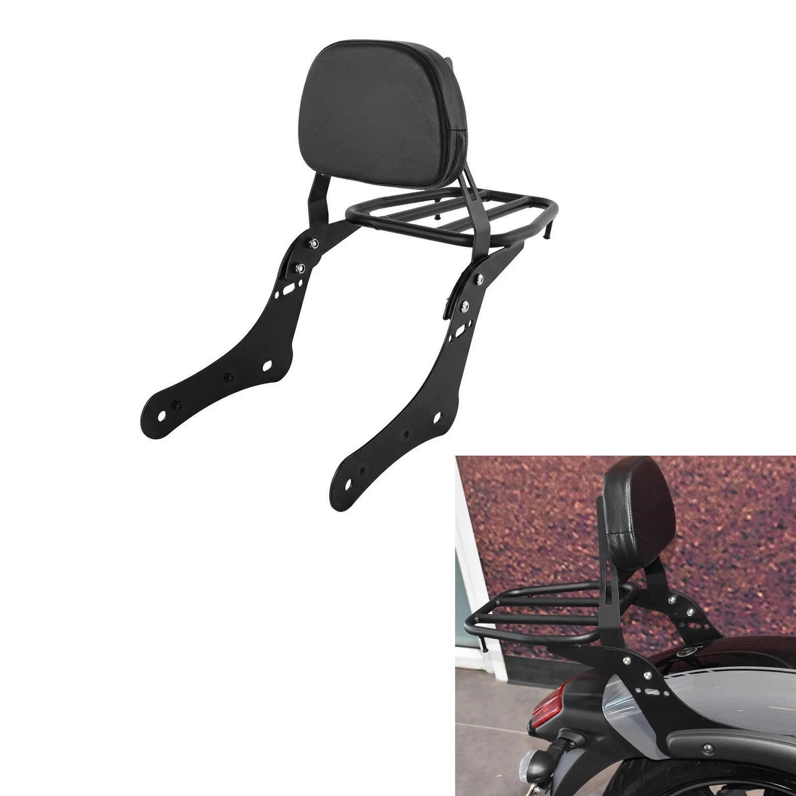 Sissy Bar Backrest Luggage Rack for Kawasaki Vulcan S 650 VN650 EN650 (2015–2023)