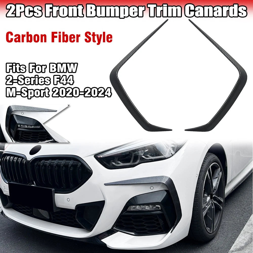 Front Side Fin Canards Splitter for BMW 2-Series F44 M-Sport (2020–2024)