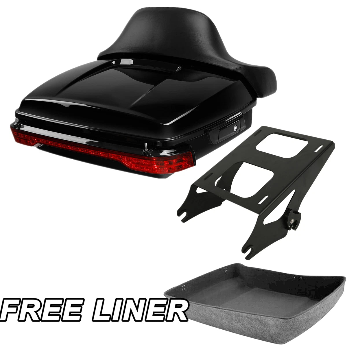 Chopped Trunk Pad & Brake Tail Light Mount for Harley Electra Road Glide (2014–2023)