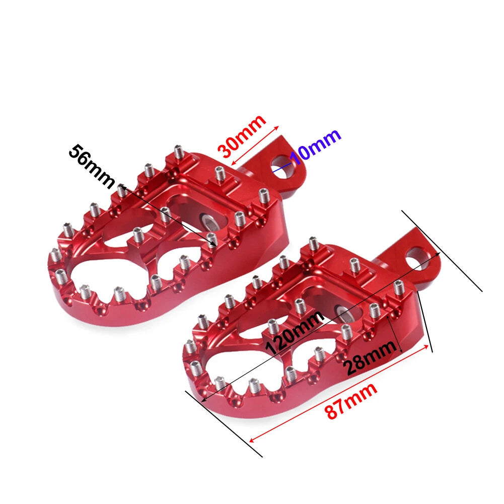 2X CNC Wide MX Style Foot Pegs for Harley Sportster Softail