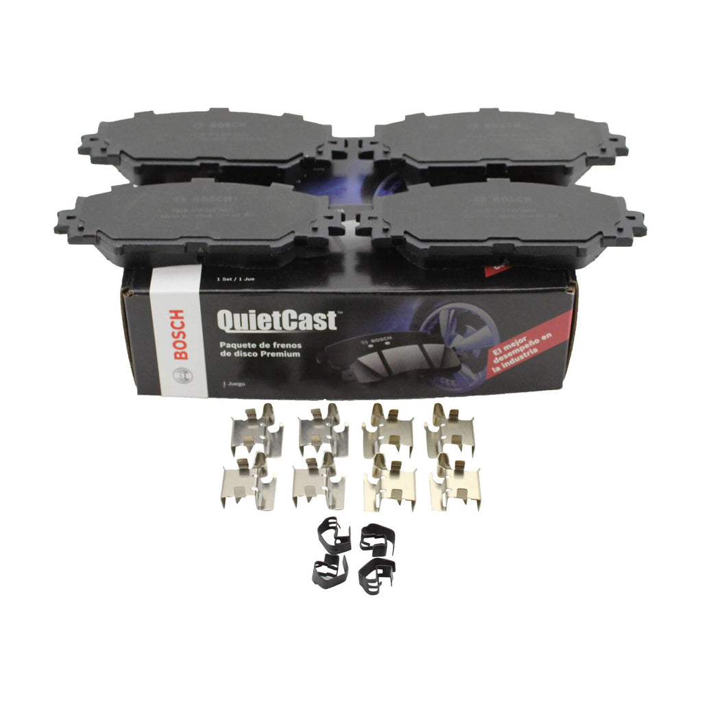 Set of 4 Bosch QuietCast Front Ceramic Brake Pads for HS250h Vibe xB xD Corolla Matrix RAV4 (2009–2015)