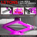 Hydraulic Scissor Jack 10-15in 3306lbs Capacity with Ratchet Wrench