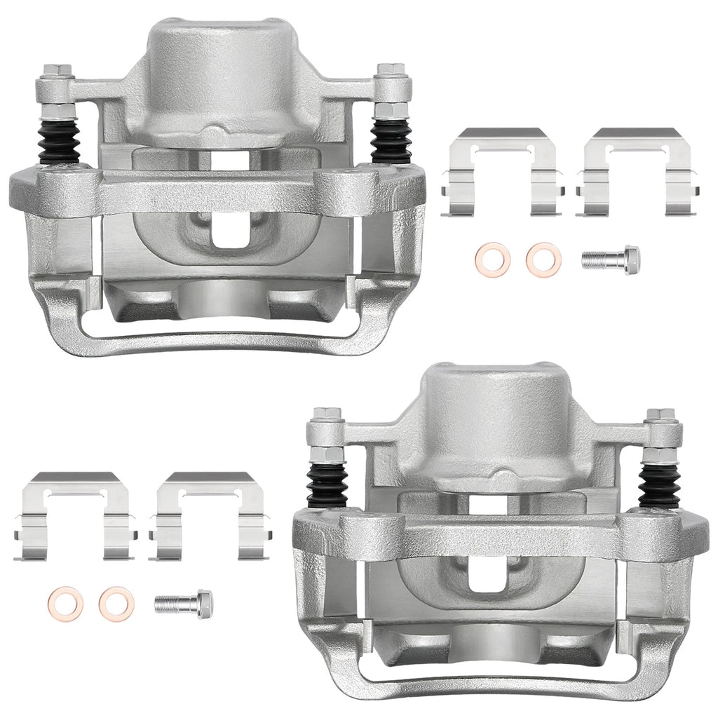 Front Brake Calipers with Brackets for 2010–2017 Chevy Equinox 2.4L (Left/Right)
