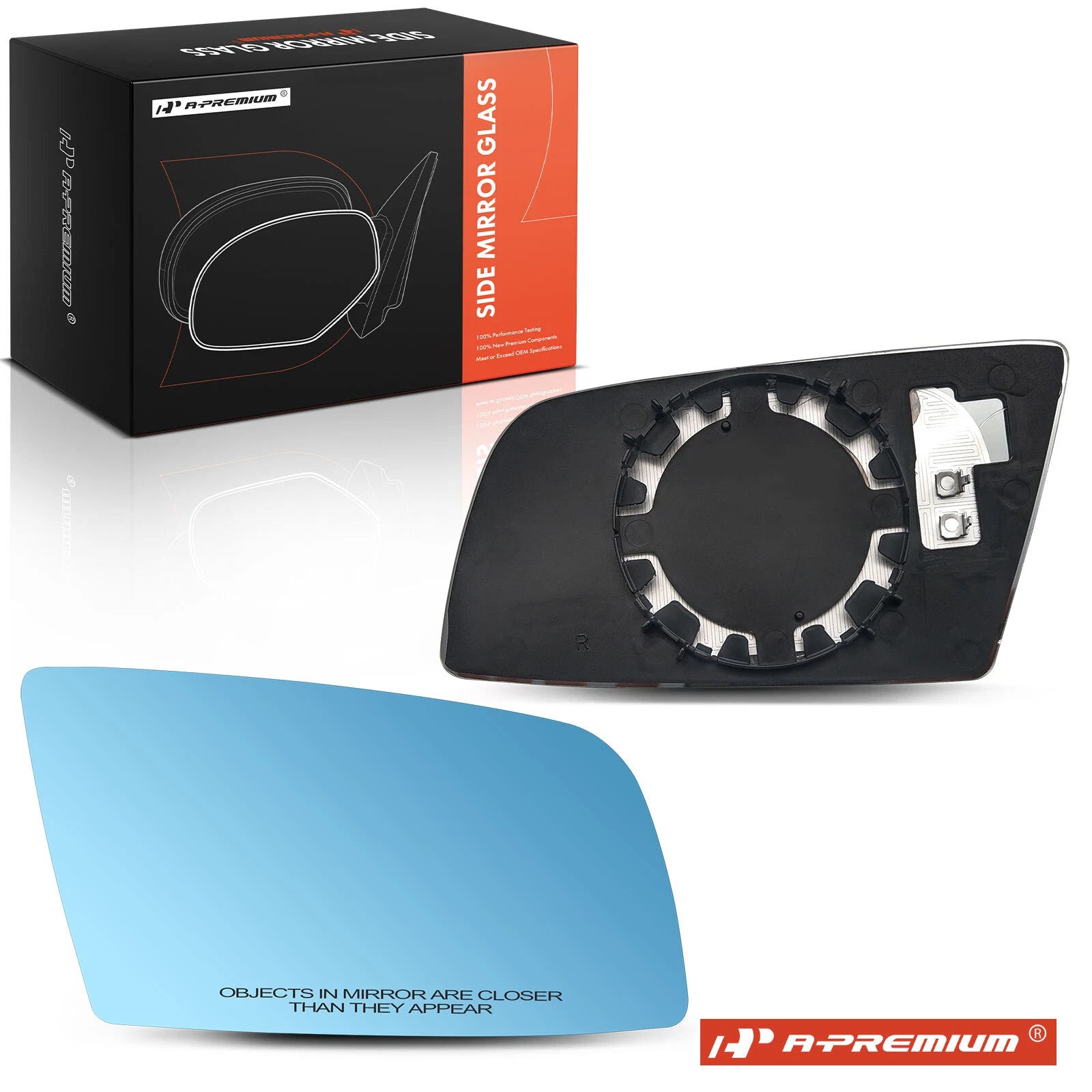 Heated Blue Power Mirror Glass for BMW 525i 528i xDrive (2001–2007)