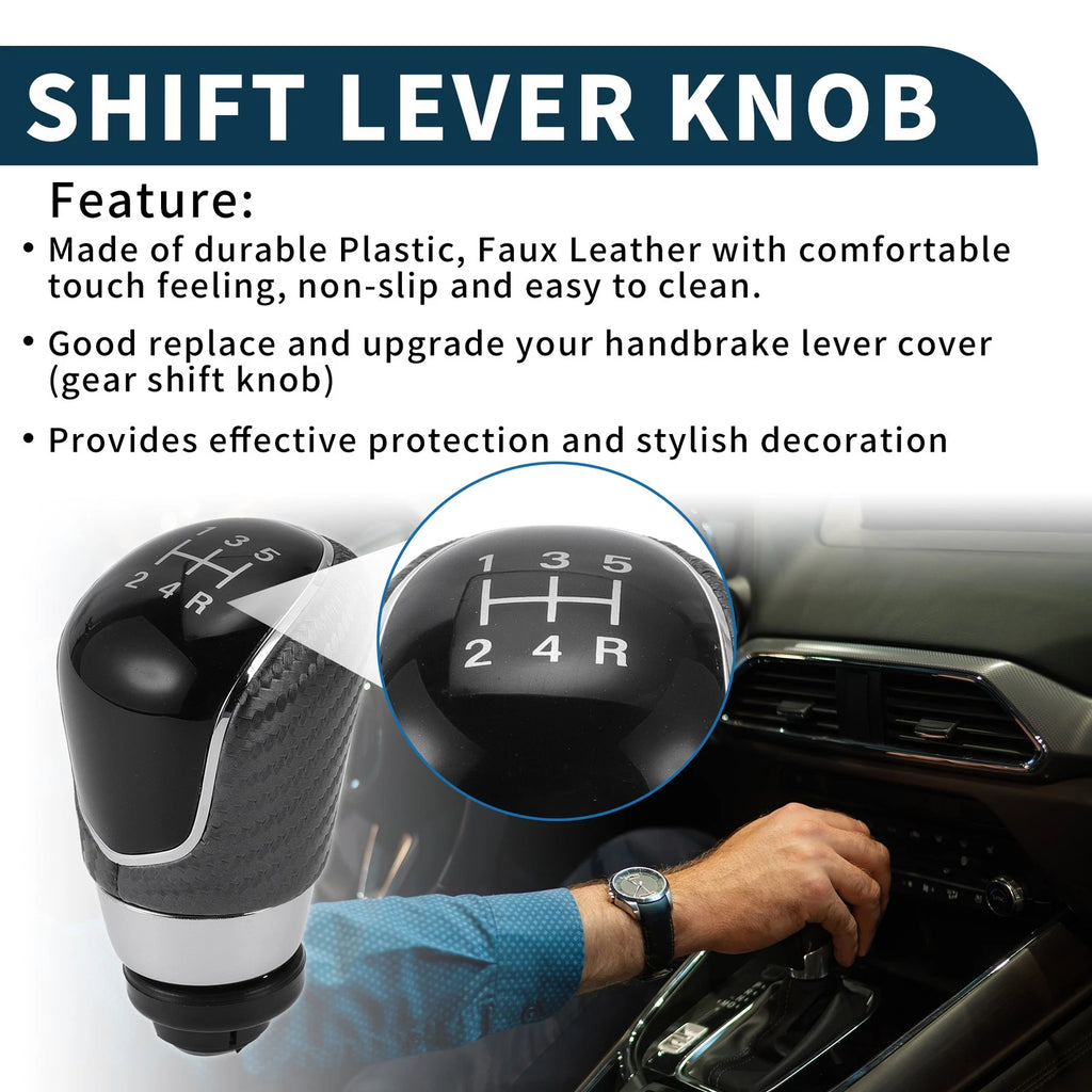 5 Speed Manual Gear Shifter Knob for Ford B-Max (2012–2020) Plastic Leather